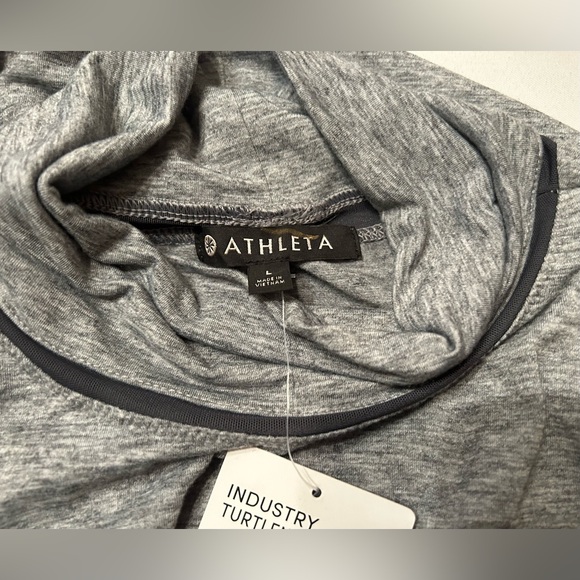 Athleta Industry Turtleneck Dress Size Large Heather Gray NWT - Picture 8 of 12